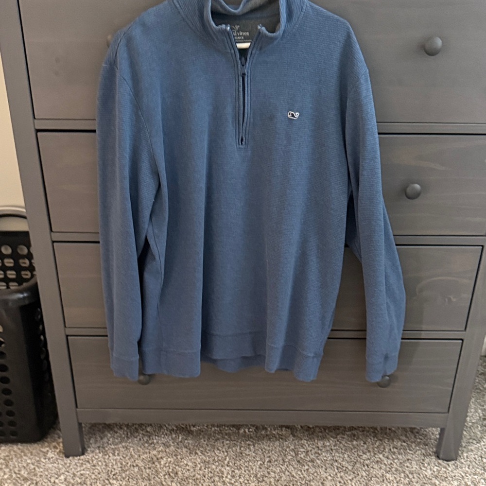 Vineyard Vines Blue Zip Up Sweater